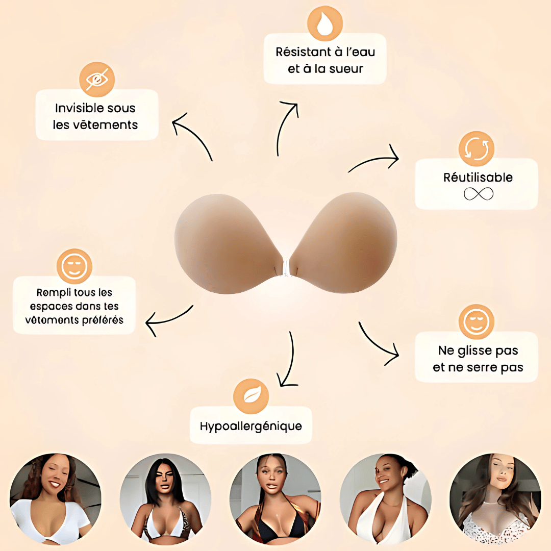 Soutien-Gorge Adhésif  à Effet Push-Up
